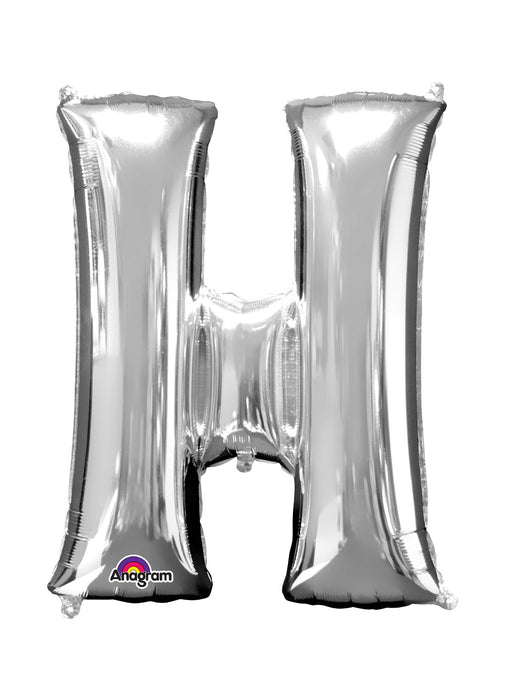 Letter H Silver Air Filled Balloon