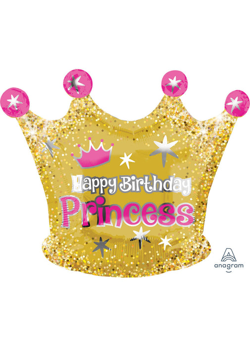 Birthday Princess Crown Foil Balloon