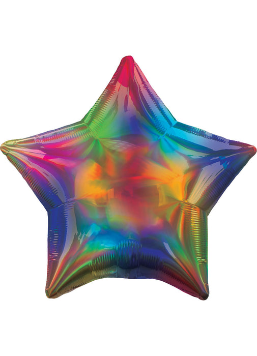 Iridescent Rainbow Star Foil Balloon
