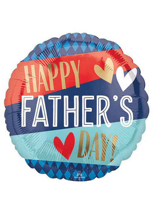 Happy Father's Day Stripes Foil Balloon