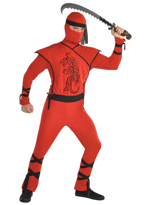 Red Ninja Man Costume Adult