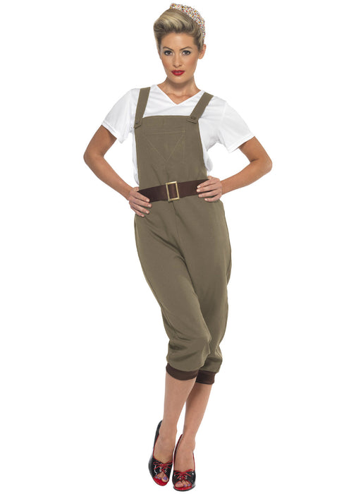 WW2 Land Girl Khaki Costume Adult