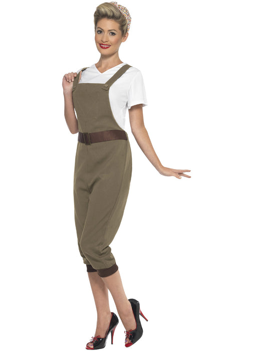 WW2 Land Girl Khaki Costume Adult