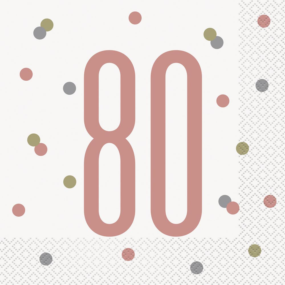 Rose Gold 80th Birthday