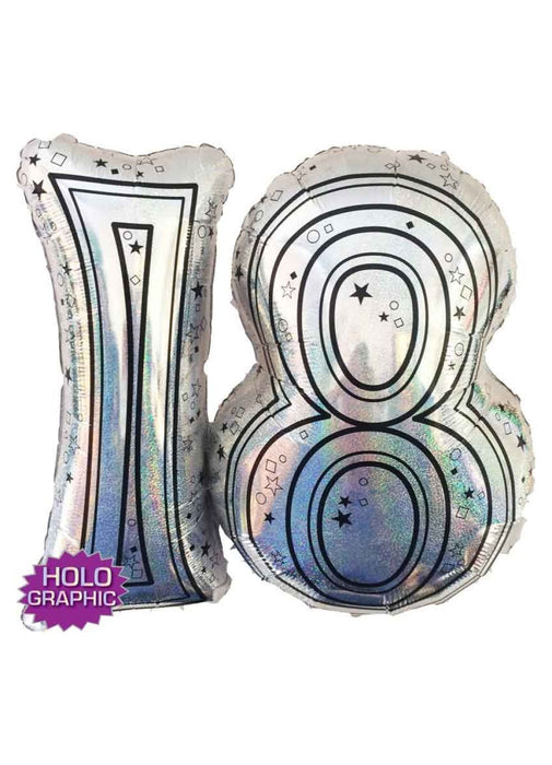 18th Silver Large Balloon