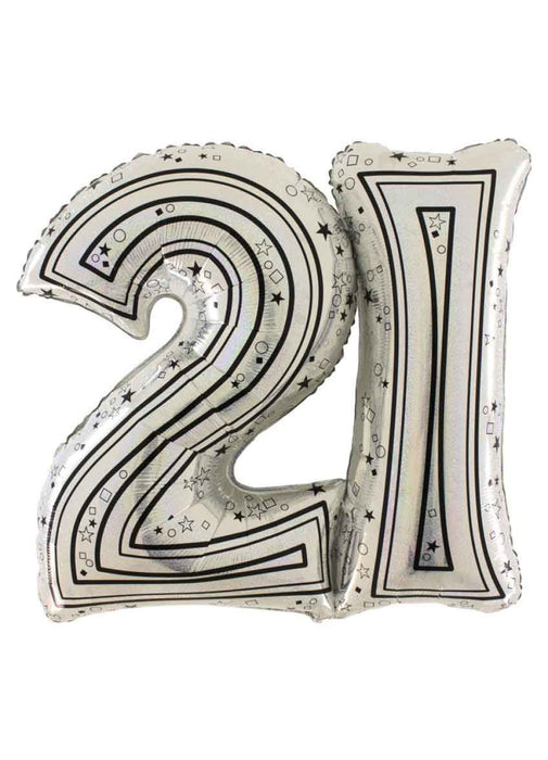 21st Silver Large Balloon