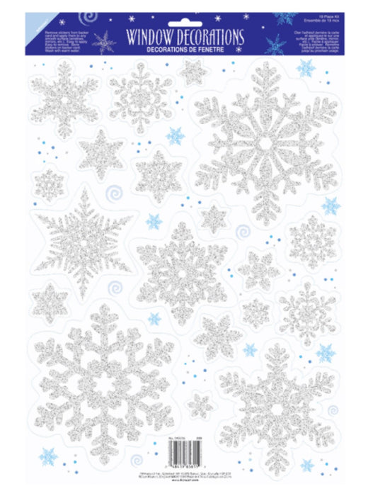 Snowflake Glitter Window Decorations