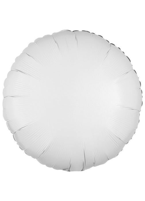 Metallic White Circle Foil Balloon