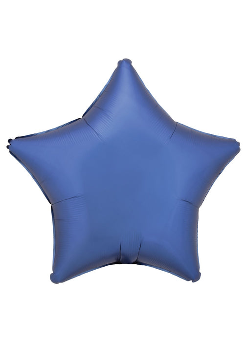Silk Lustre Azure Blue Star Balloon