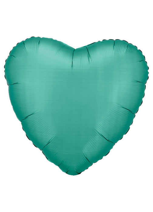 Silk Lustre Jade Green Heart Balloon
