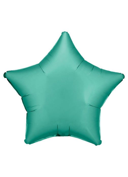 Silk Lustre Jade Green Star Balloon