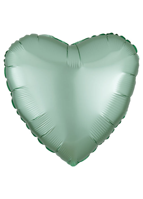 Silk Lustre Mint Green Heart Balloon