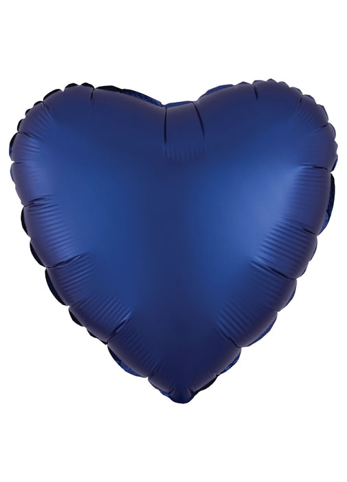 Silk Lustre Navy Blue Heart Balloon