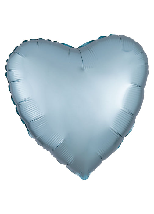 Silk Lustre Pastel Blue Heart Balloon