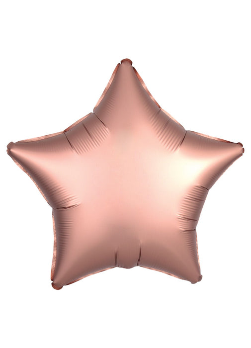 Silk Lustre Rose Copper Star Balloon