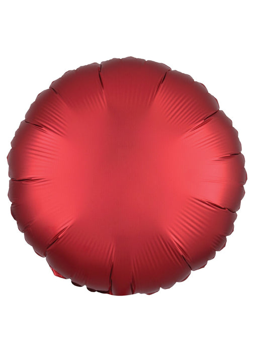 Silk Lustre Dark Red Round Balloon