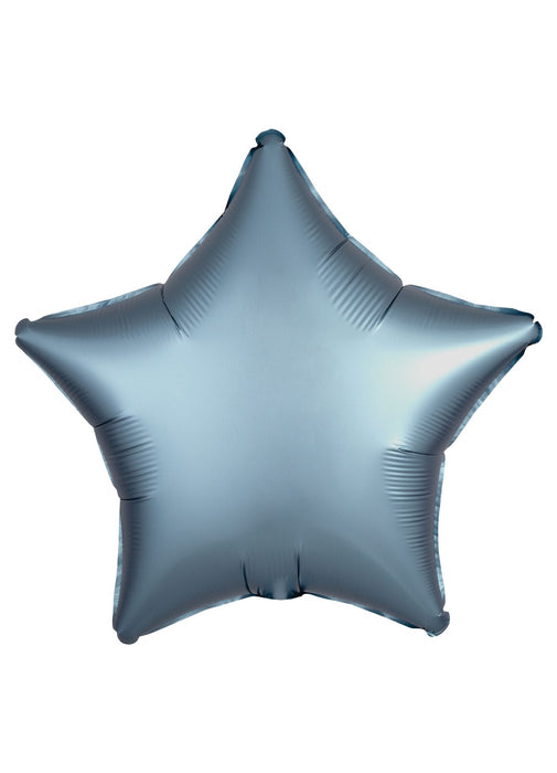 Silk Lustre Steel Blue Star Balloon