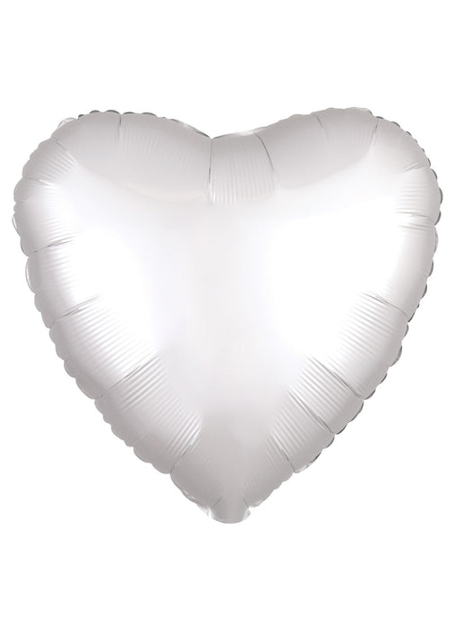 Silk Lustre White Heart Balloon