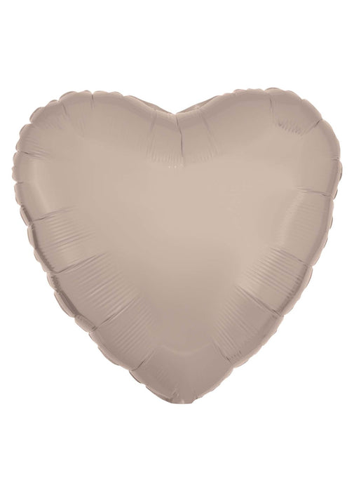 Silk Lustre Latte Heart Balloon