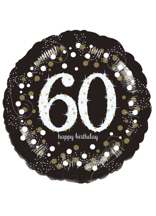 Gold Sparkle 60th Birthday Balloon