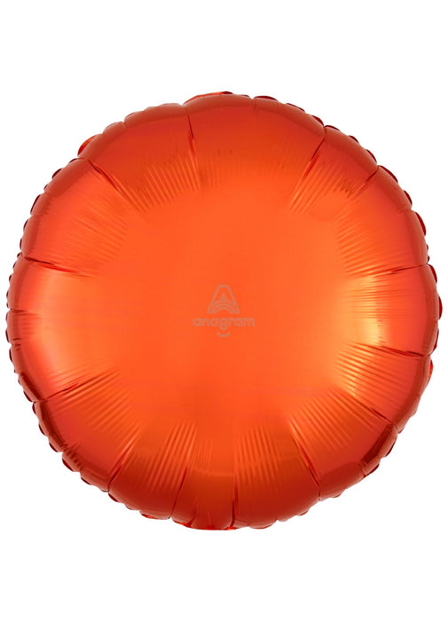 Orange Round Foil Balloon