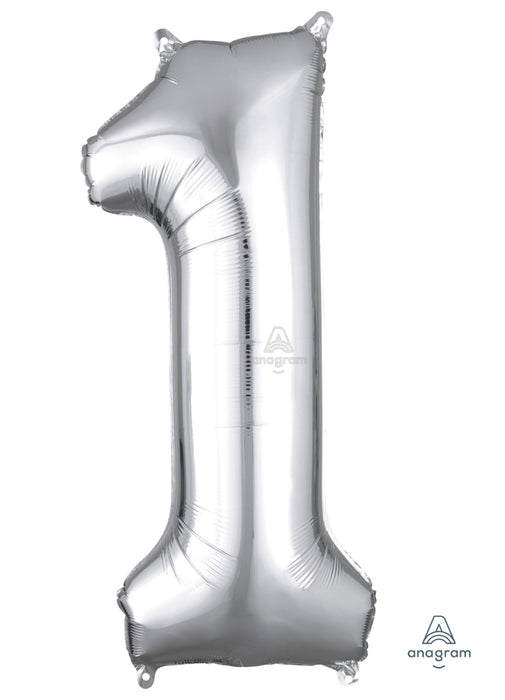 Number 1 Silver Foil Balloon