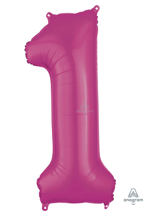 Number 1 Pink Foil Balloon