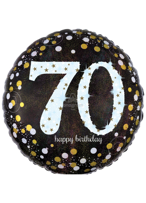 Gold Sparkle 70th Birthday Balloon