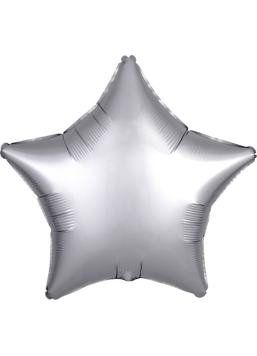 Satin Silver Star Balloon
