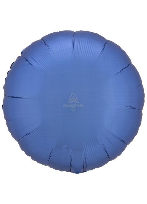 Satin Azure Blue Round Balloon
