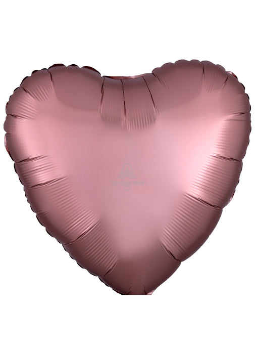 Satin Rose Copper Heart Balloon