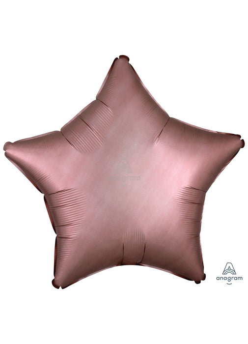 Satin Rose Copper Star Balloon