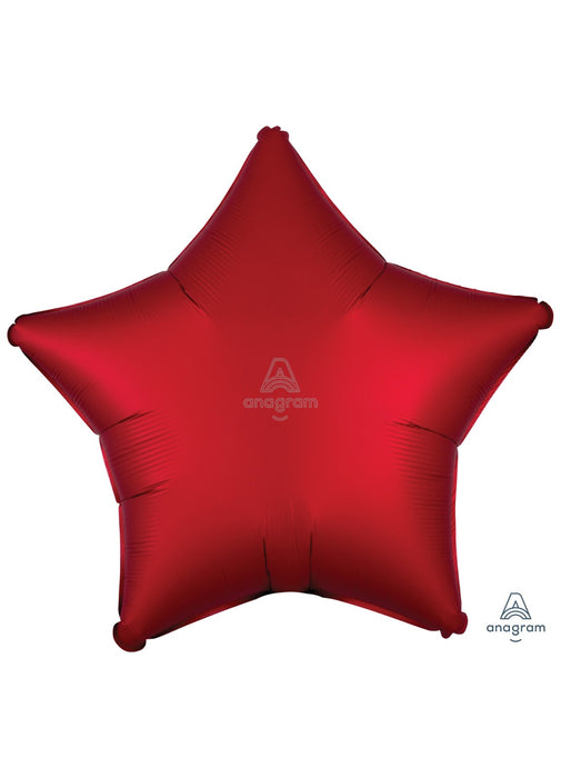 Satin Sangria Red Star Balloon