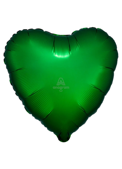Satin Emerald Green Heart Balloon
