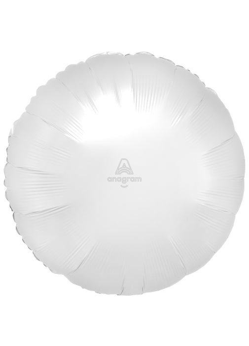 Satin White Round Balloon