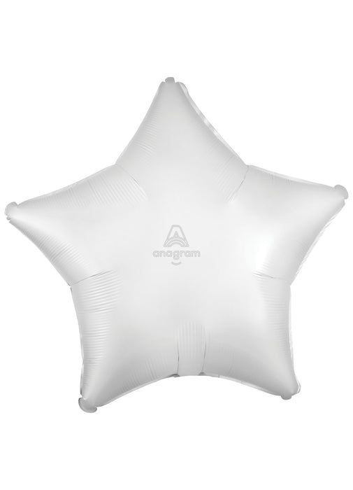 Satin White Star Balloon