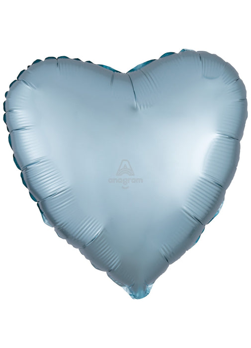 Satin Pastel Blue Heart Balloon