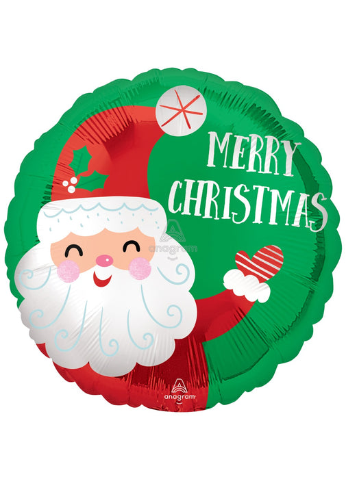 Satin Smiling Santa Foil Balloon