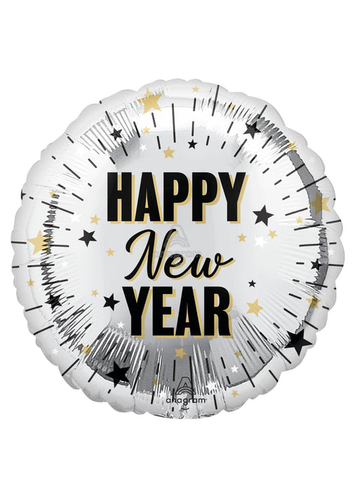 Silver New Year Foil Balloon