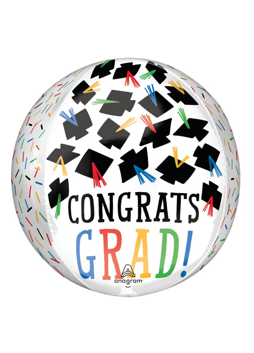 Hats Off Grad Orbz Balloon