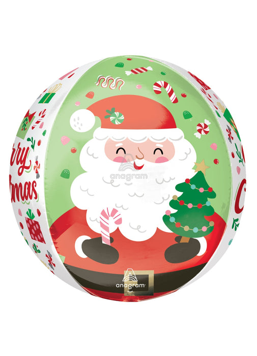 Jolly Santa Orbz Balloon