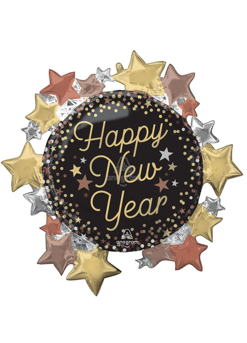 New Year Stars Large Foil Balloon