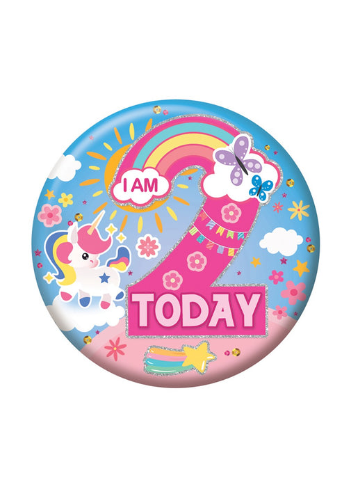 Age 2 Girl Small Badge