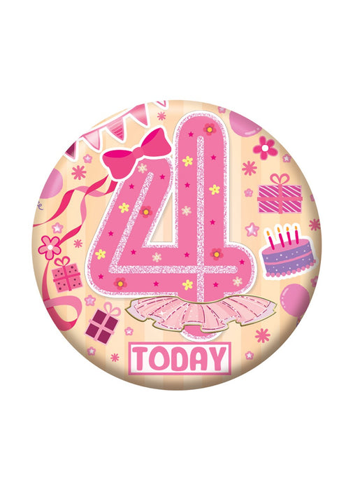 Age 4 Girl Small Badge