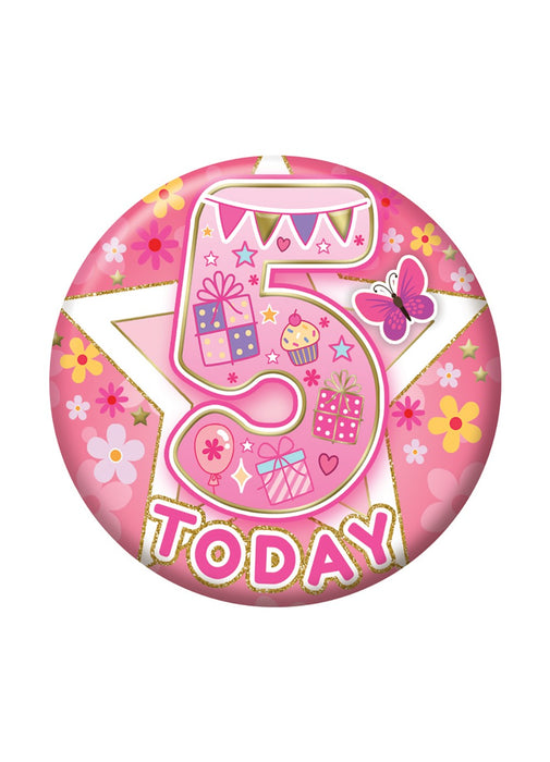 Age 5 Girl Small Badge