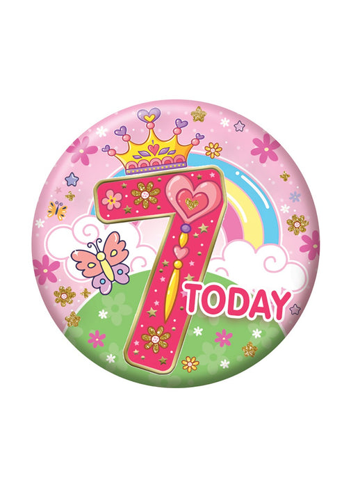 Age 7 Girl Small Badge