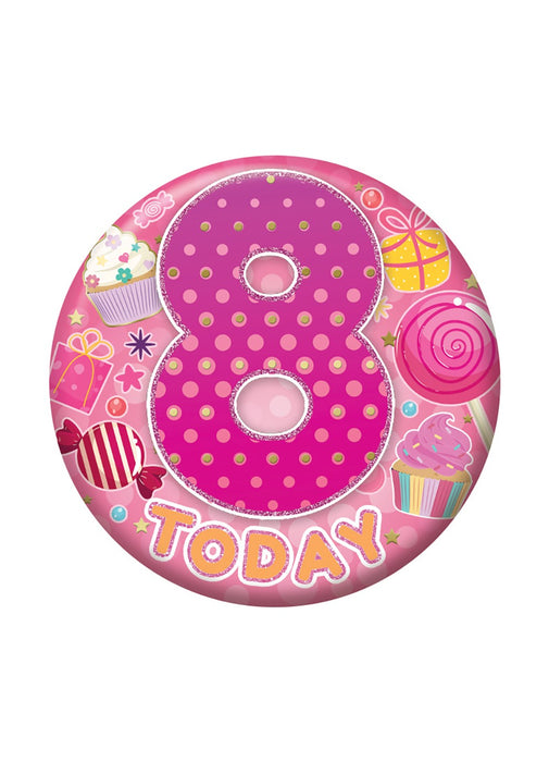 Age 8 Girl Small Badge