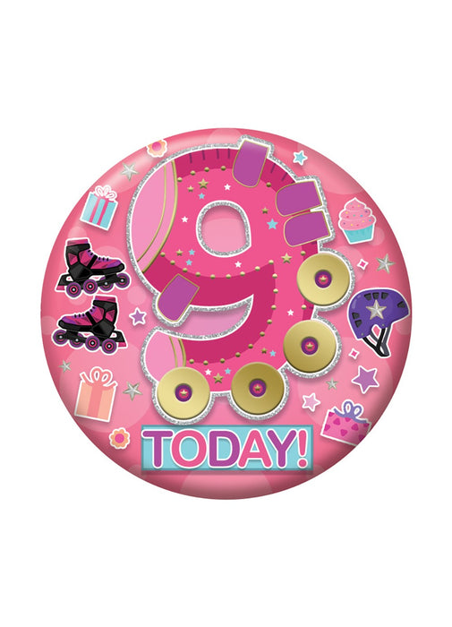 Age 9 Girl Small Badge