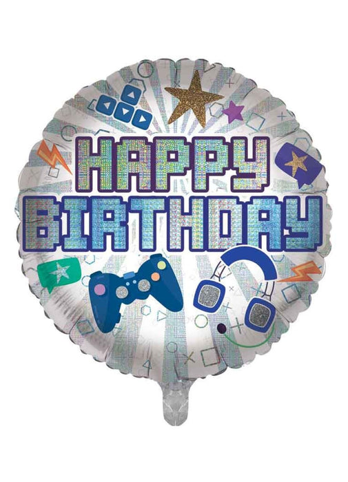 Happy Birthday Gamer Foil Balloon