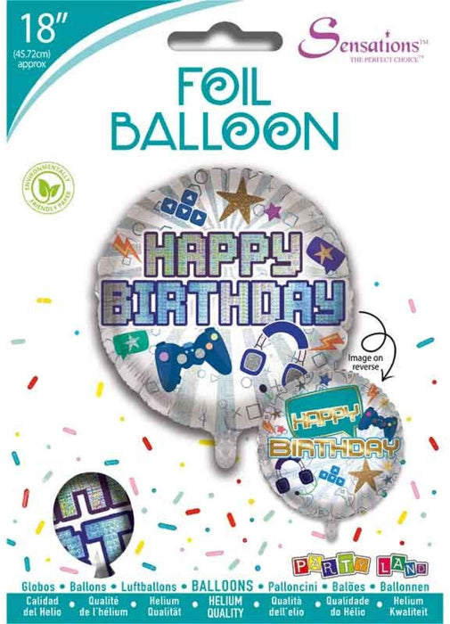 Happy Birthday Gamer Foil Balloon